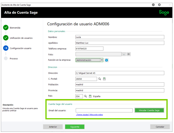 Configurar La Cuenta De Sage Acens Centro De Ayuda