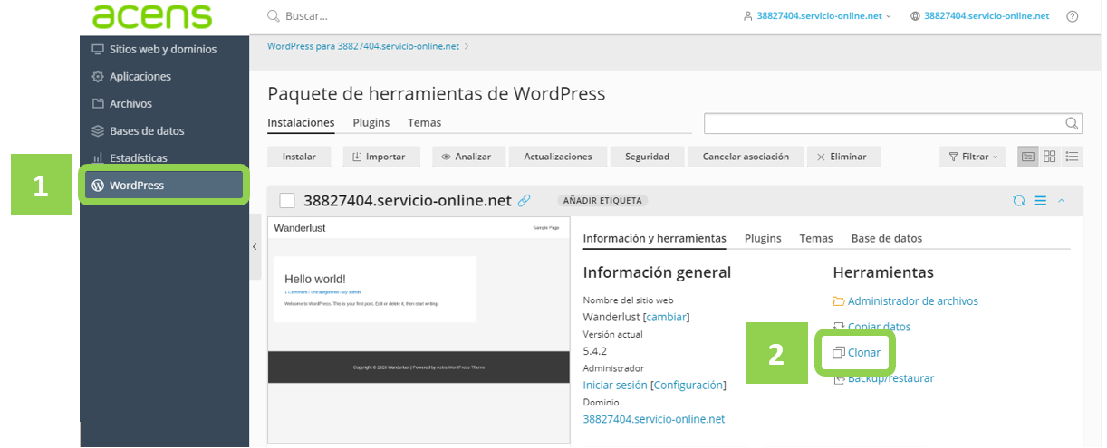 clonar site wordpress elementor
